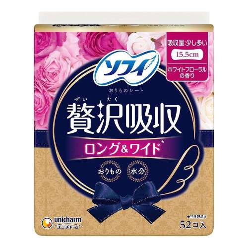 ユニチャーム ソフィ 贅沢吸収 ホワイトフローラル 少し多い用５２枚