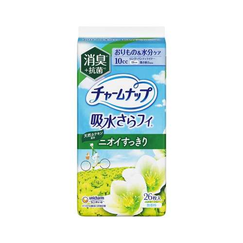 ユニ・チャーム　チャームナップ 吸水さらフィ 女性用 パンティライナー 10cc ロング消臭　２６枚　×２４個セット