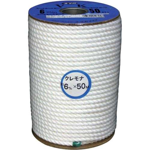 ユタカメイク ビニロンロープ ボビン巻 6mm×50m RV-42