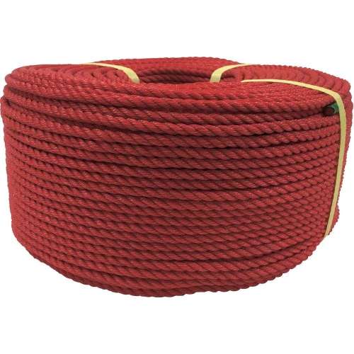 ユタカメイク ロープ PEロープ巻物 6φ×200m レッド PE-101