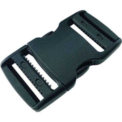 ユタカメイク 平ベルト金具 サイドリリースバックル アジャスト型 38mm幅用 （1個入り） JYA-338