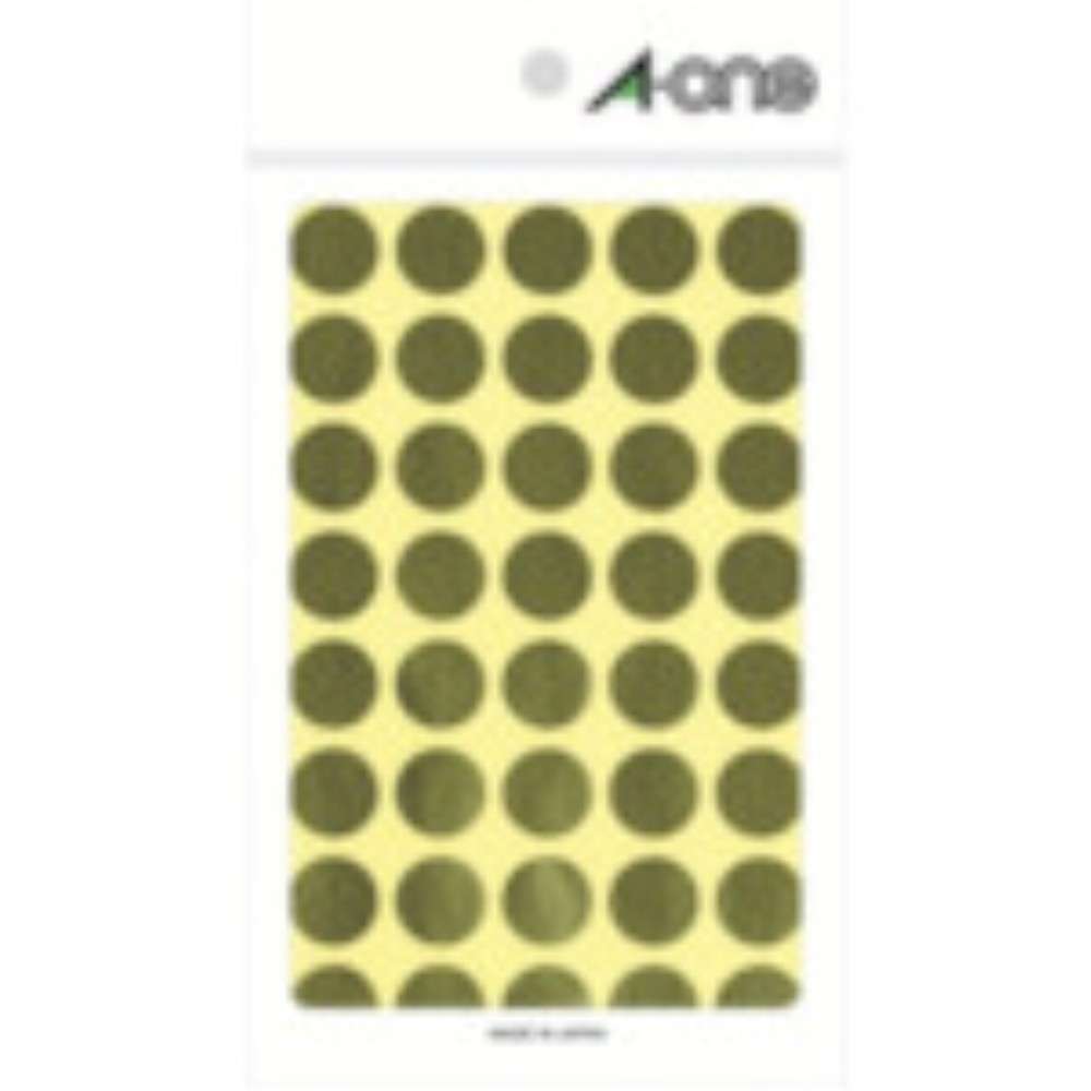 3M エーワン （TM）  カラーラベル 丸型 15mmΦ 金 （8枚入） 07031
