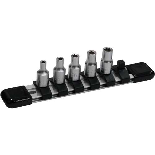 TONE ヘックスローブソケットセット E型トルクスソケットセット（ホルダー付） 差込角6.35mm HTXE205