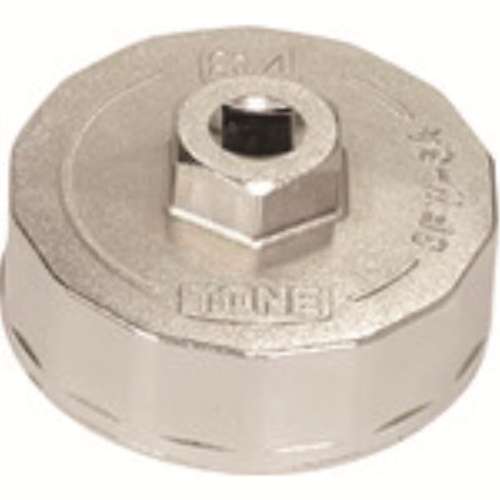 TONE オイルフィルターレンチ 14角 外径72mm 全高35mm 差込角9.5mm 対辺寸法63mm 3FW-63