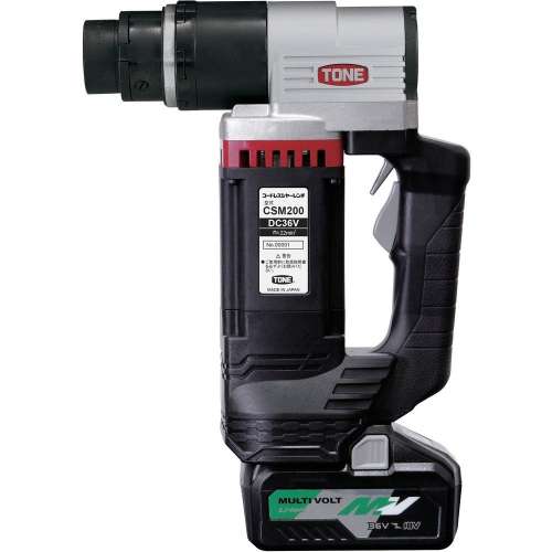TONE コードレス シャーレンチ トルシア形超高力ボルトM16、トルシア形高力ボルトM16・M20 無負荷回転数22 CSM200