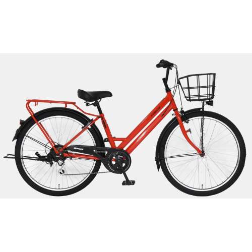 26インチ グラウス 軽快車 外装6段変速 イタリアンレッド
