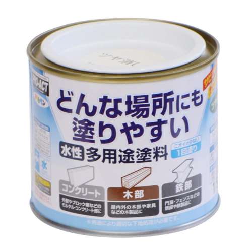 アサヒペン　水性多用途ＳＤ　１／５Ｌ　ツヤ消し白