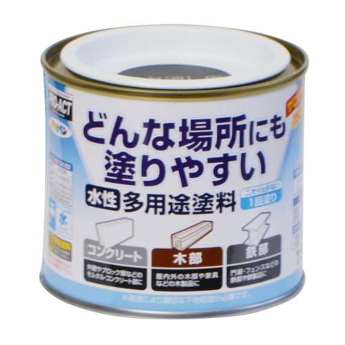 アサヒペン　水性多用途ＳＤ　１／５Ｌ　ツヤ消し黒