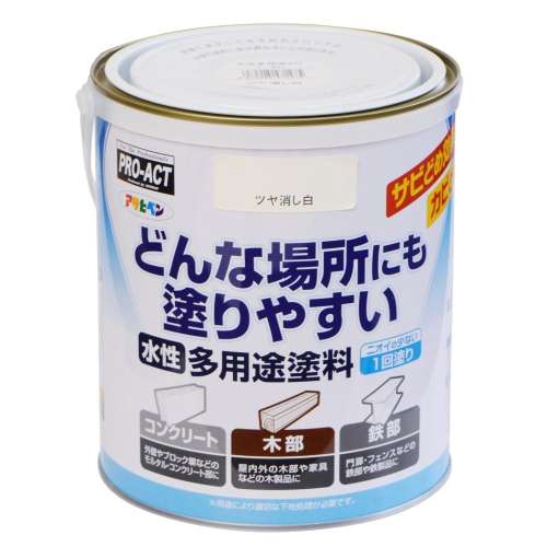 アサヒペン　水性多用途ＳＤ　１．６Ｌ　ツヤ消し白