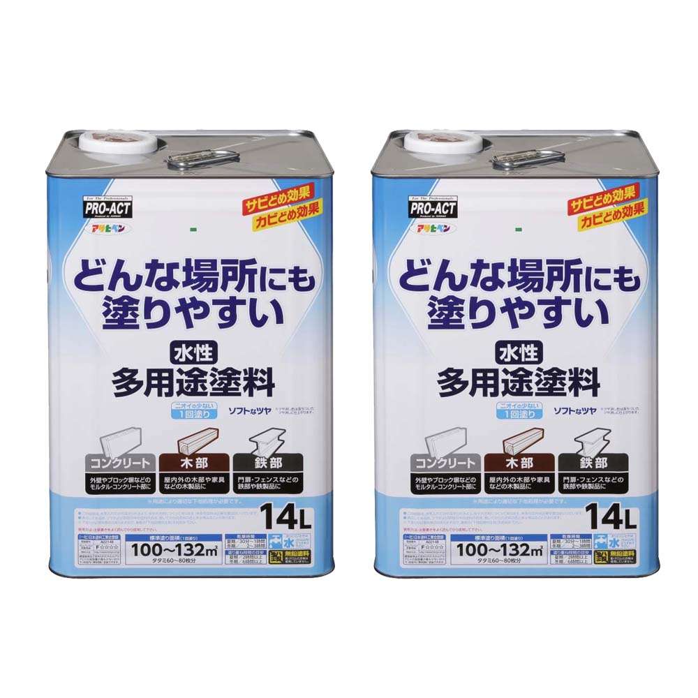 アサヒペン　水性多用途ＳＤ　１４Ｌ　アイボリー　×２個セット