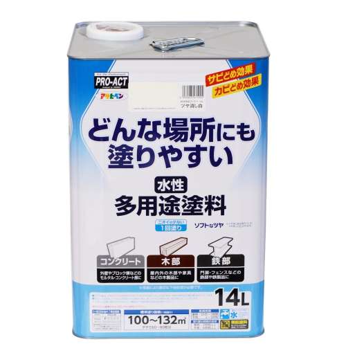 アサヒペン　水性多用途ＳＤ　１４Ｌ　ツヤ消し白