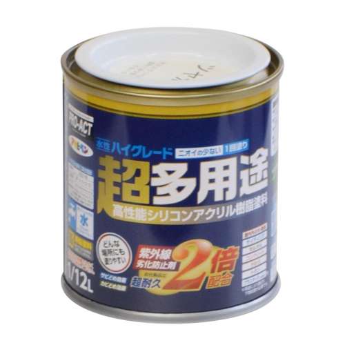 アサヒペン　水性多用途ＨＧ　１／１２Ｌ　ツヤ消し白