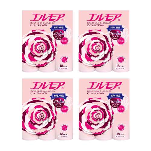 カミ商事 エルモアトイレット ダブル18R 33m　×4個セット