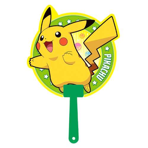 伏見上野旭昇堂　ダイカットうちわ　ポケットモンスター　ピカチュー