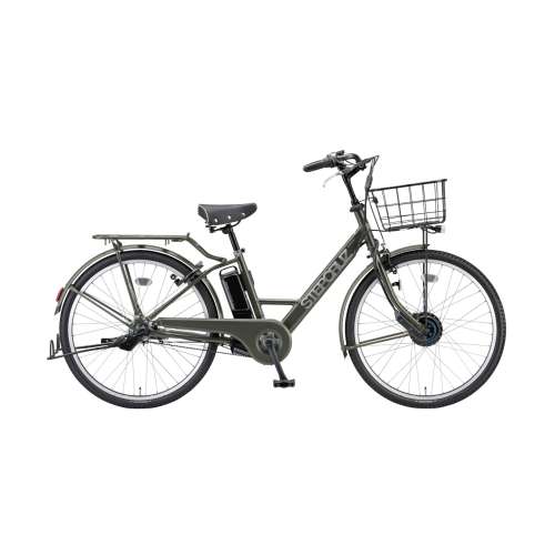 ２６インチ　ステップクルーズ e 　電動アシスト自転車　内装3段　バッテリーランプ　マットカーキ