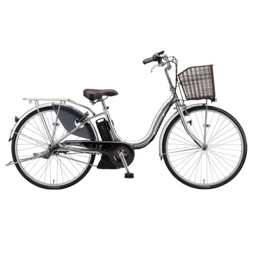 ２６インチ　アシスタU LT　電動アシスト自転車　内装3段　バッテリーランプ　シルバー
