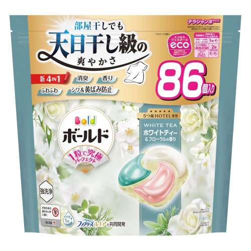 P&G　ボールド　ジェルボール４Ｄ　ホワイトティー　テラジャンボ８６個