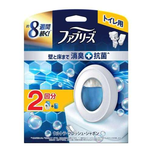 P&G　ファブリーズトイレ用　抗菌ウルトラ・フレッシュ・シャボン　本体＆替１Ｐ