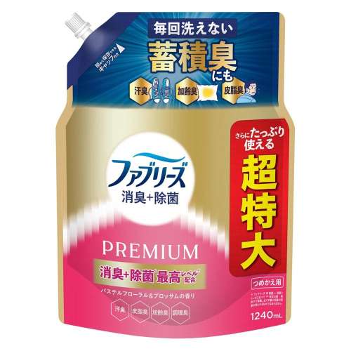 P&G　ファブリーズ除菌消臭プレミアム　パステルフローラル＆ブロッサム　替1240ml