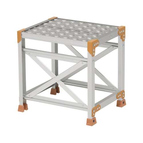 ＰｉＣａ　作業台　ＦＧＣ型　１段Ｗ５００×Ｄ４００×Ｈ５００　踏面縞板タイプ