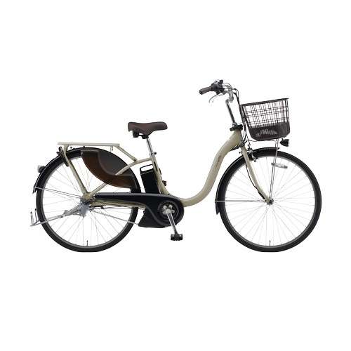 ２６インチ　ＰＡＳ　With　電動アシスト自転車　内装3段 バッテリーランプ　マットグレイッシュベージュ