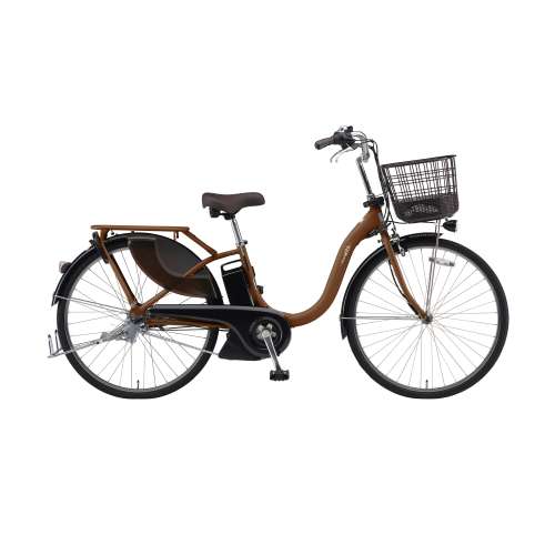 ２６インチ　ＰＡＳ　With　電動アシスト自転車　内装3段 バッテリーランプ　マットナチュラルブラウン