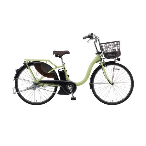 ２６インチ　ＰＡＳ　With　電動アシスト自転車　内装3段 バッテリーランプ　マットフレッシュグリーン