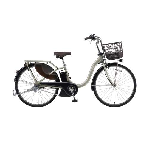 ２６インチ　ＰＡＳ　With　電動アシスト自転車　内装3段 バッテリーランプ　シャンパンシルバー