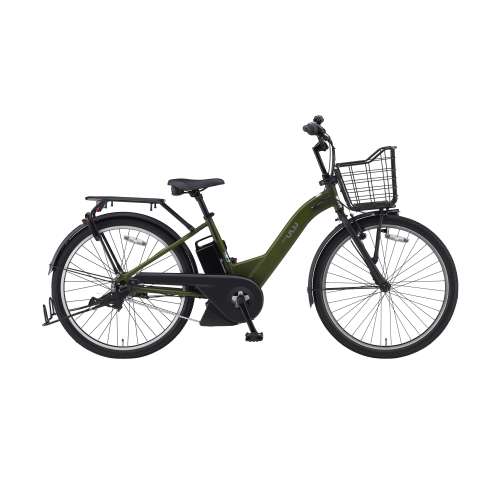 ２６インチ　PAS ULU　電動アシスト自転車　内装3段 バッテリーランプ　マットカーキグリーン