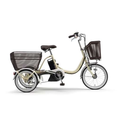 １８インチ／１６インチ　PAS ワゴン　電動アシスト自転車　内装3段 LEDバッテリーランプ　アイボリー