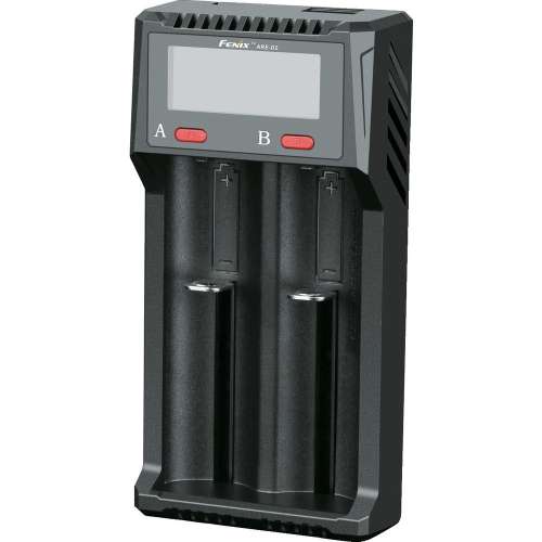 FENIX リチウムイオン充電池専用充電器 ARE-D2 Dシリーズ（デジタルパネル付） 幅62×奥行30×高さ123mm