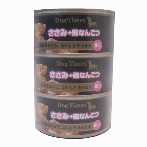 ドッグタイムスミニ缶　ささみ＋鶏なんこつ８０ｇ×３