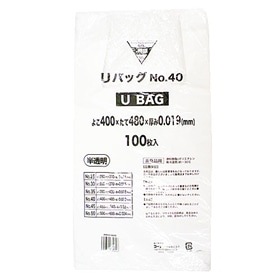 Ｕバッグ半透明＃４０　１００枚　ＡＮ０４‐０８０６