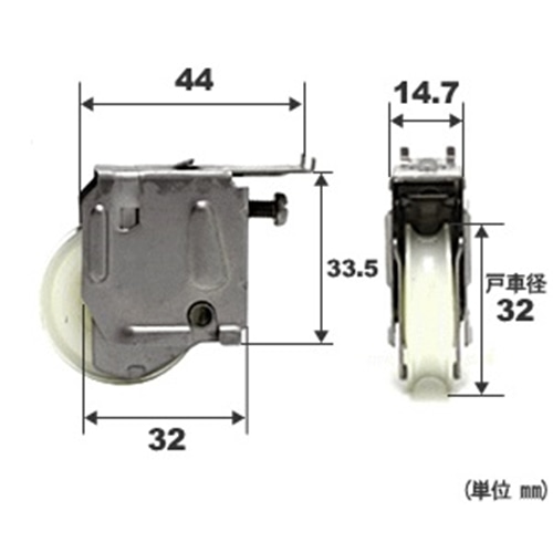 マツロク（マツ六）　サッシ戸車トステム－１０５店舗引戸用　戸車ＡＰＪ－２１３