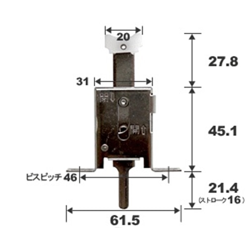 マツロク（マツ六）　雨戸錠ＹＫＫ－５１５下部用　雨戸５ＤＡ・６ＤＡ