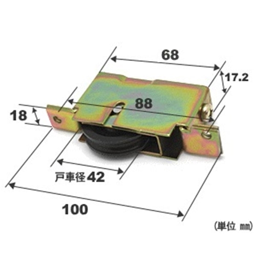 マツロク（マツ六）　サッシ戸車Ｓ－１０３－２　店舗・玄関用