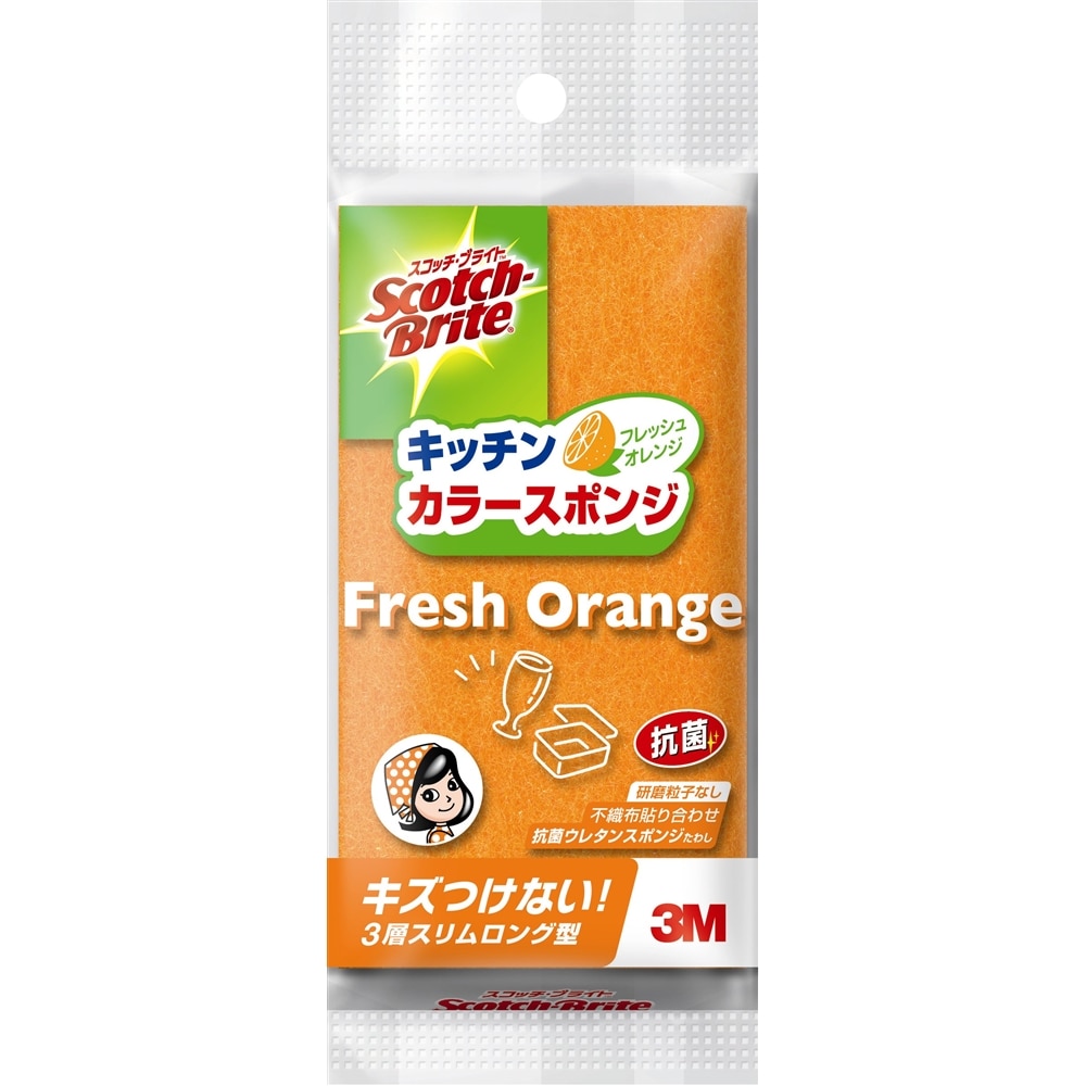３Ｍ　スコッチブライト　カラースポンジ　オレンジ　ＳＳ‐７４Ｋ　ＯＲＥ