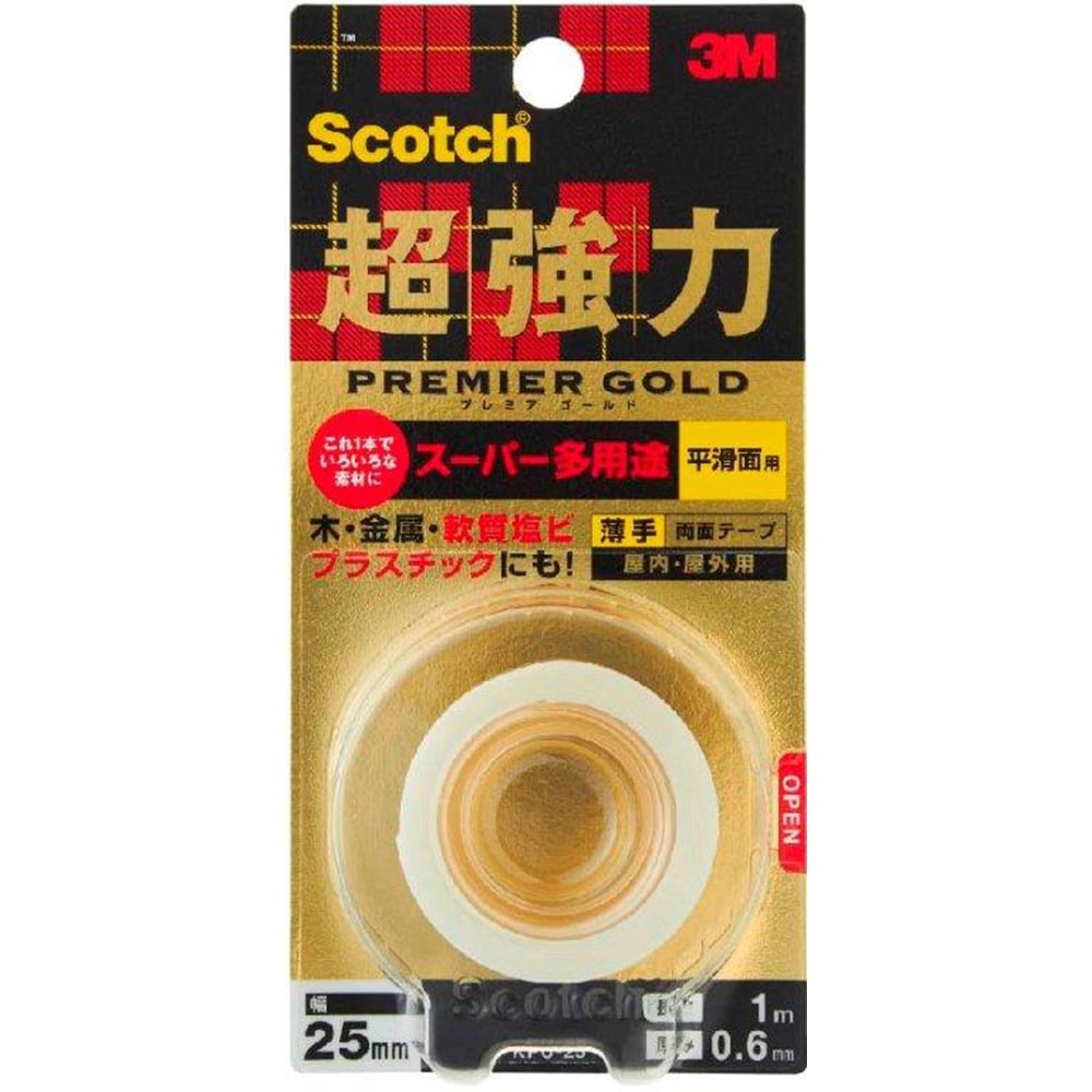 超強力両面テープ　Ｓ多用途薄手２５×１ｍ