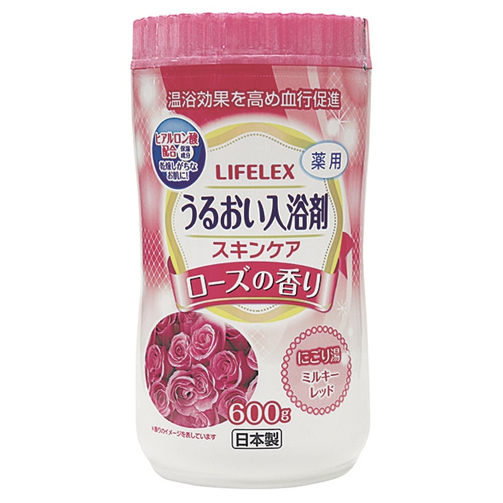 ＬＩＦＥＬＥＸ　うるおい入浴剤　スキンケア　ローズの香り　にごり湯　ミルキーレッド ローズの香り