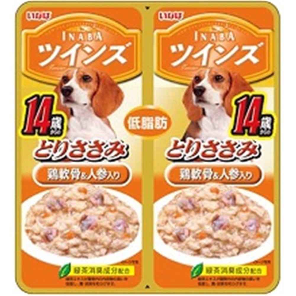いなばペットフード ツインズ １４歳からのとりささみ 鶏軟骨＆人参入り ４０ｇ×２: ペット|ホームセンターコーナンの通販サイト