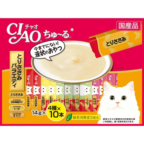 いなばペットフード　CIAO　ちゅ～る　４０本　とりささみバラエティ とりささみバラエティ