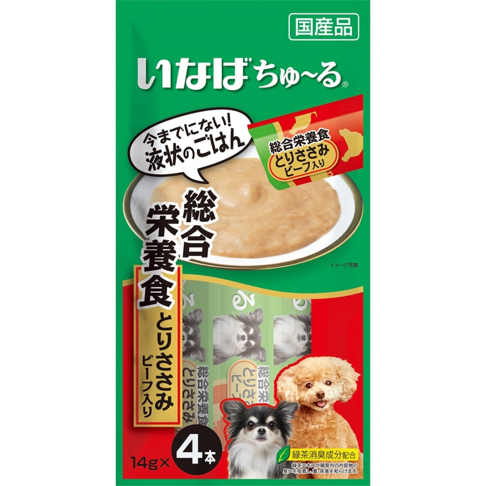 いなばペットフード　犬用ちゅ～る　総合栄養食　とりささみ　ビーフ入り