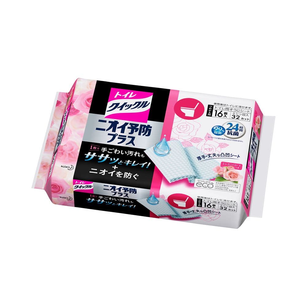 花王 トイレクイックル ニオイ予防プラス エレガントローズの香り つめかえ用ジャンボパック: 日用消耗品|ホームセンターコーナンの通販サイト