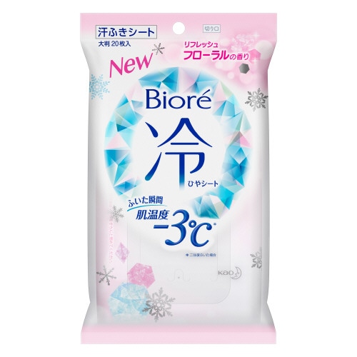 花王　ビオレ　冷シート　リフレッシュフローラルの香り