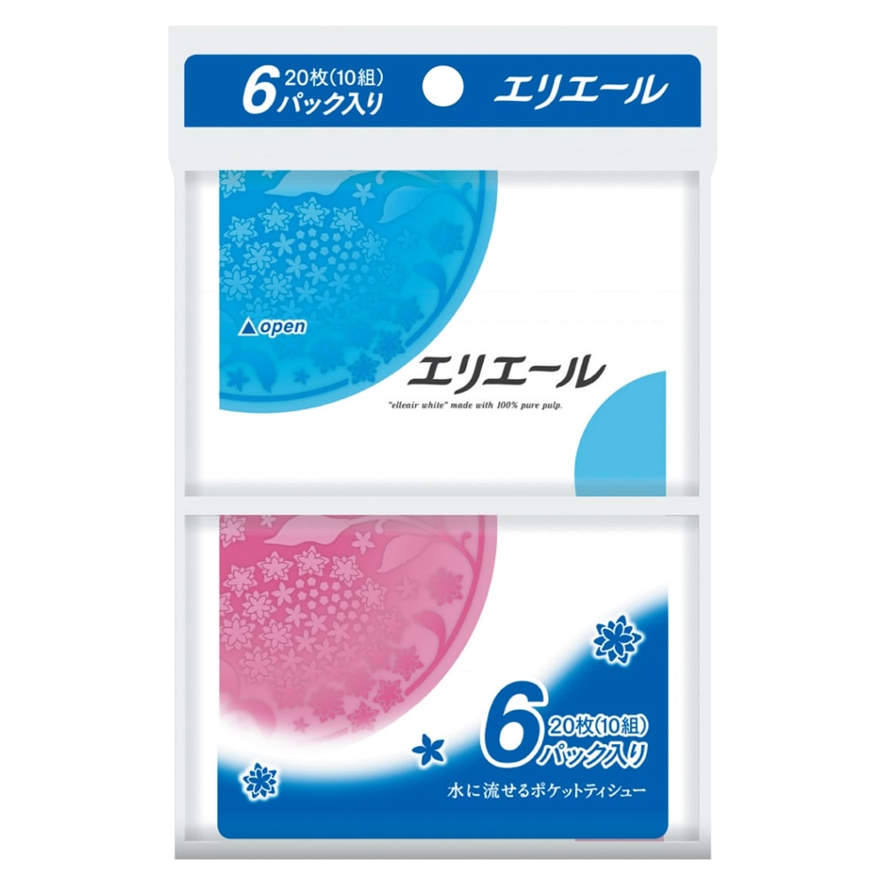 エリエールポケットティシュー　１０Ｗ６Ｐ
