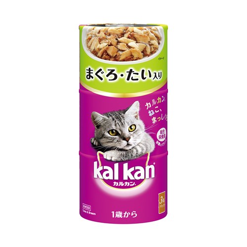 カルカンハンディ缶 まぐろとたい １６０ｇ×３缶パック