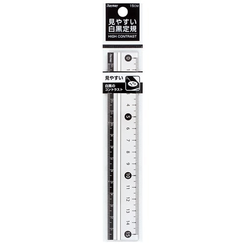 白黒定規１５ｃｍ　白　ＡＰＪ１８８Ｗ