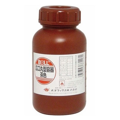 広口丸型容器　茶色　２５０ＭＬ