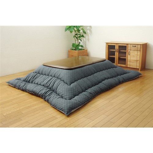 イケヒコ・コーポレーション(IKEHIKO) 　インド綿　こたつ布団単品　『クレタ』　グレー　約２０５×２４５ｃｍ