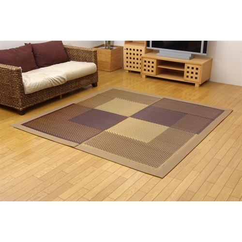 イケヒコ・コーポレーション(IKEHIKO) 　純国産　い草ラグカーペット　『ＤＸモーニング』　ベージュ　１９１×２５０ｃｍ　（裏：不織布）